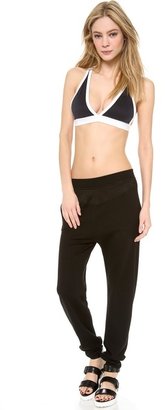 Alexander Wang T by Sandwashed Bra with Crisscross Back