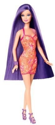 Barbie Hairtastic Purple Hair Doll