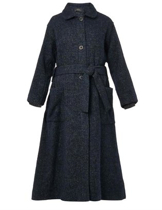 Isabel Marant Evana soft-tweed full-length coat