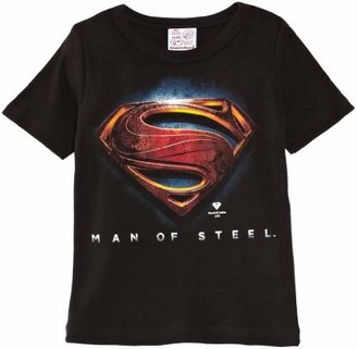 Logoshirt Boy's Kids Superman Man of Steel Logo T-Shirt,(Manufacturer Size:158/164) (Herstellergröße: Manufacturer Size:158/164)