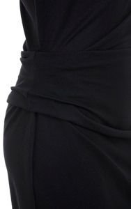 Helmut Lang Asymmetric-Sleeve Gathered Dress-Black