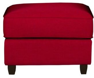 Debenhams Red 'Dante' footstool with dark wood feet