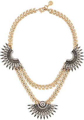 Lulu Frost Beacon gold-plated crystal necklace