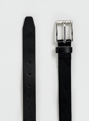 Topman Black Leather Smart Belt