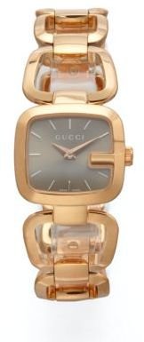 Gucci G Goldtone PVD Stainless Steel Open-Link Bracelet Watch