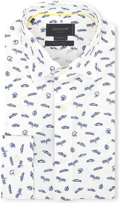 Duchamp Race-car print cotton shirt