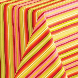 Calypso Fiesta striped tablecloth - 60'' x 84'' oblong