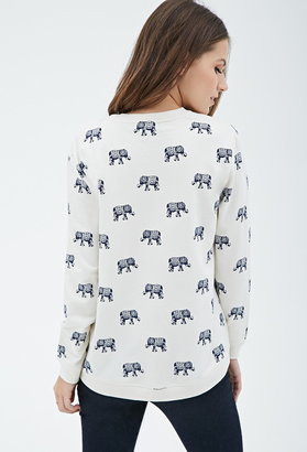Forever 21 Elephant Print Pullover
