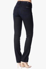 7 For All Mankind Mid Rise Kimmie Straight In Lilah Blue Black