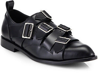 Comme des Garcons Leather Buckle Loafers
