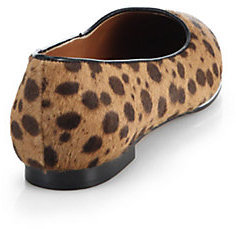 Givenchy Alicia Leopard-Print Calf Hair Flats