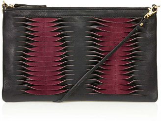 Topshop Twisted leather clutch