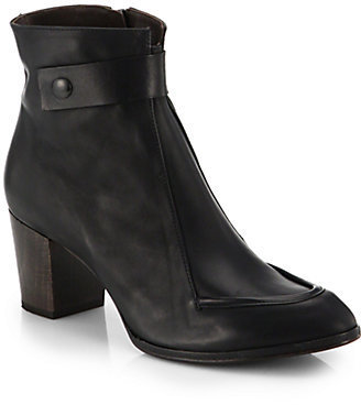 Coclico Alix Cinched Leather Ankle Boots