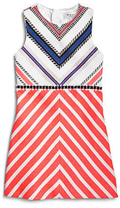 Milly Minis Girl's Couture Stripe Mitered Dress
