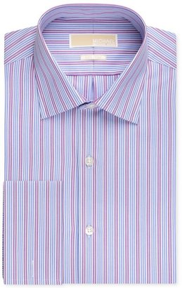 MICHAEL Michael Kors Non-Iron Raspberry Stripe French Cuff Shirt