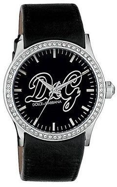 Dolce & Gabbana Women's DW0267 Popular Black Dial Stone Logo Watch