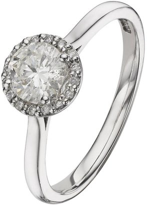 Everlasting Diamonds 18 Carat White Gold 75 Point Halo Cluster Ring