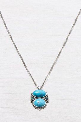American Eagle Outfitters Silver Turquoise Pendant Necklace