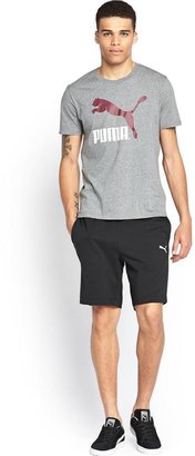 Puma Mens Sports Casual Fleece Shorts - Black