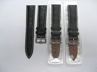 Tag Heuer 3  Leather Watch Strap Band For 22mm Ws Black
