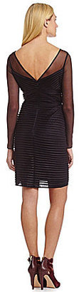 Calvin Klein Sheer Illusion Ribbed Dress
