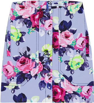Carven Floral Button Up Skirt