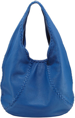Bottega Veneta Medium Cervo Leather Hobo Bag, Blue