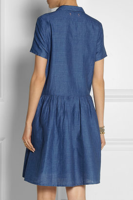 Chinti and Parker Schoolgirl linen and cotton-blend chambray dress