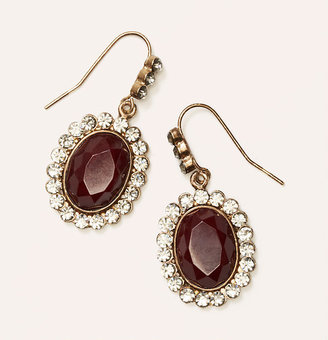 LOFT Cast Stone and Pave Drop Earrings