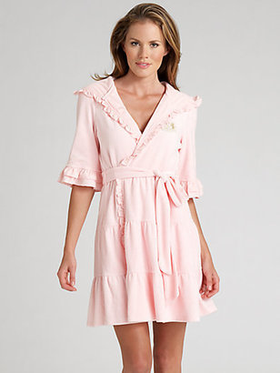 Juicy Couture Hooded Ruffled Terry Robe