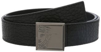 Versace Verace Collection Buffalo Print Belt w/ Smoke Buckle Men' Belt