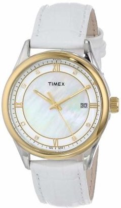 Timex Women's T2P152AB Classic Leather Strap Watch