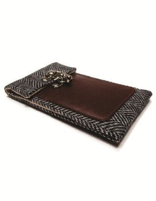 Mari Forssell Smartphone Wallet: Gray Herringbone Tweed