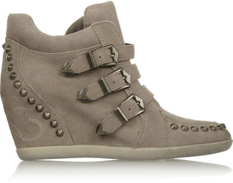 Ash Bobos studded suede wedge sneakers