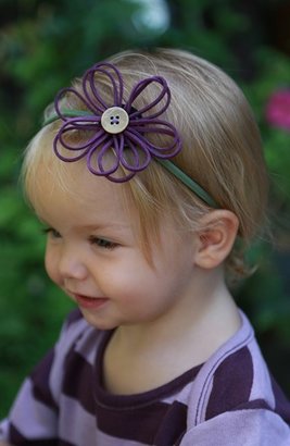 PLH Bows & Laces 'Loopy Daisy' Headband (Baby Girls & Toddler Girls)
