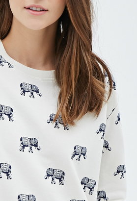 Forever 21 Elephant Print Pullover