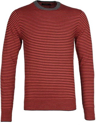 Paul Smith Red & Black Striped Crew Neck Sweater