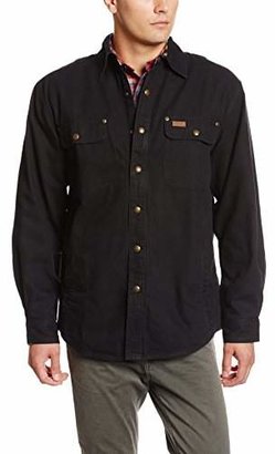 Carhartt Men's Big & Tall Weathered Canvas Shirt Jacket Snap Front