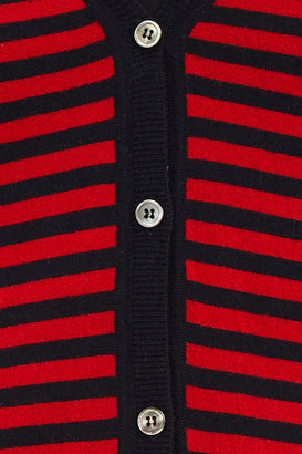 Barneys New York Striped V-neck Cardigan
