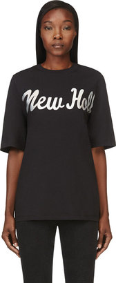 3.1 Phillip Lim Black Iridescent 'New Hollywood City' T-Shirt