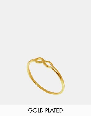 Dogeared Infinity Ring - Gold dipped