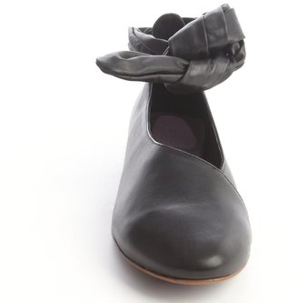 Kooba black leather 'Clarissa' flat with ankle tie