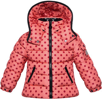 Moncler Bady Polka-Dot Puffer Jacket, Pink