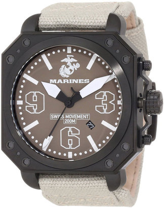 JCPenney WRIST ARMOR Wrist Armor C4 Mens US Marine Corps Stainless Steel Swiss Quartz Watch