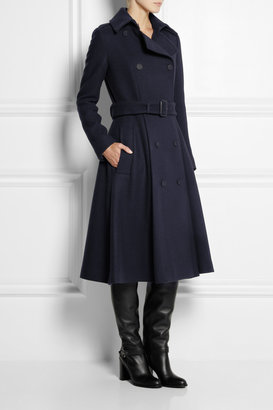 Burberry Belted brushed wool-blend coat