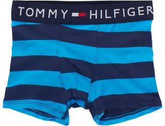 Tommy Hilfiger Turquoise and Navy Stripe Trunks
