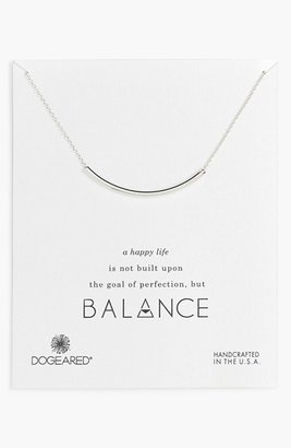 Dogeared 'Reminder - Balance' Boxed Curved Bar Pendant Necklace (Nordstrom Exclusive)