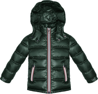 Moncler Gaston Hooded Quilted Jacket, Forest Green