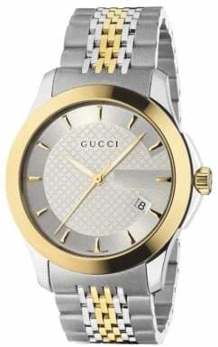 Gucci G-Timeless Collection Watch/Stainless Steel & Gold PVD