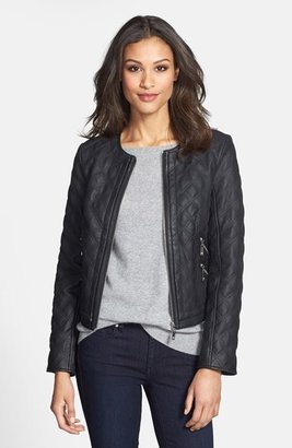 Chaus Quilted Faux Leather Jacket (Online Only)